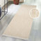 carpet city Kurzflor Teppich Flur Gelb - 80x300 cm Läufer - Einfarbig, Meliert - Fransen-Teppiche Modern, Boho für Schlafzimmer, Wohnzimmer