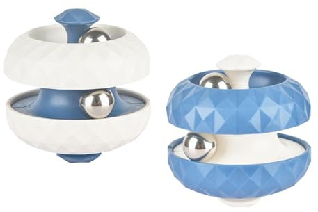 2pcs Rotierender Würfel Orbit Ball BUULOO- Fidget Hand Spinner Fingerspitzen Gyro Spielzeug Pädagogisches Puzzle Spiele Stressabbau sensorisches Spielzeug für interaktives Spielzeug für Kinder