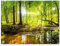 MuchoWow© Gartenposter Groß 120x90 cm XXL Outdoor Bilder Gartendeko für draußen Wetterfest Garten Deko Banner Draußen Gartendekoration Bild Wald - Landschaft - Wasser - Bäume - Sonne - Grün - Natur