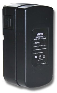 vhbw 1x Akku Ersatz für Festo/Festool 398338, BPS12C, C12, 564247, 497019, 493348, 498338, 498336 für Werkzeug (3300 mAh, NiMH, 12 V)