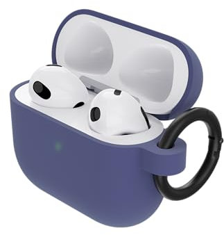 OtterBox Soft Touch Kopfhörer Hülle für AirPods 3. Gen 2021, stoßfeste, sturzsichere, ultraflache, Kratz- und Abriebfeste Schutzhülle für Apple AirPods, inklusive Karabiner, Dunkelviolett