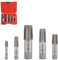 Lot de 5 tarauds en acier BSP pour filetage interne en acier, tarauds filetés à la main, pour joints de tuyaux d'eau, filetages précis, filetage de tuyau de confiture, 0,3 cm, 1/4, 3/8, 1/2, 3/4