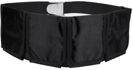 arenmi Gewichtsgürtel mit 4 Taschen, verstellbare Gewichtstaschen, Gürtel, Tauchtasche, Gewichtsgürtel, Tauchzubehör für Surfer