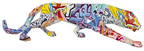 FIGURA RESINA PANTERA GRAFITI 48X11X13CM