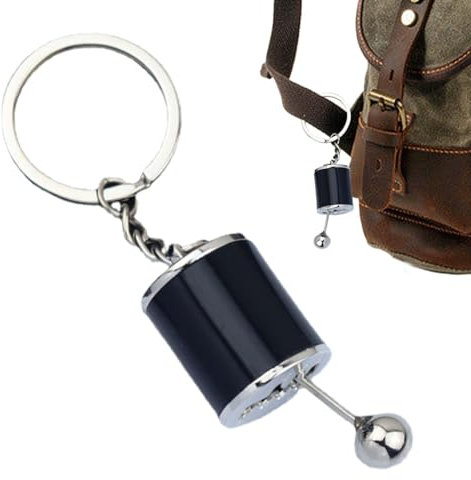 Anti-Stress-Spielzeug für Gangschaltung, Schlüsselanhänger mit Schaltknauf, Schlüsselanhänger mit 6-Gang-Schaltgetriebe, Schlüsselanhänger mit Schalthebel, schwarz, Consulte la descripción