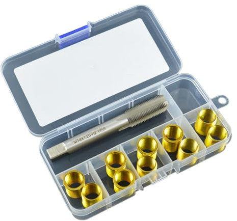 Zündkerzen, Gewinde-Reparaturwerkzeug, Gewindebohrer, Zündkerzenstecker mit M12 x 1,25 Einsätzen, Gewindeeinsätze, Zündkerzen, Gewindeersatz