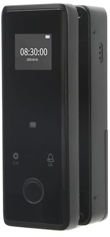 Smart Digital Glass Door Lock with Fingerprint Password and Keyless Entry for Office Use - Aluminum Alloy and ABS Material