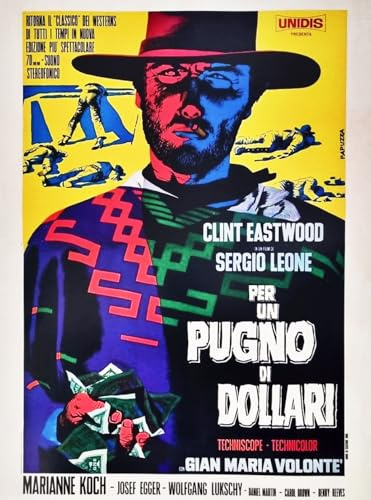 KUSTOM ART Clint Eastwood Clint Eastwood Wandposter Serie Filmplakate für einen Dollar-Faust 40 x 30 cm ohne Rahmen