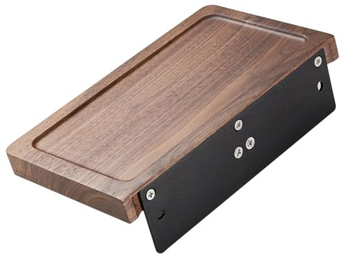 Wall Mounted Toilet Paper Holder – Rustic Walnut Bathroom Roll Rack, Wooden Wall Tissue Dispenser | Toilet Paper Shelf With Phone Tray For Modern Washroom Storage And Functional Toilet Accessories Use