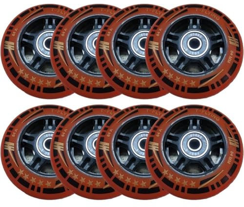 WSDAV 84MM Inline Skate Rollen mit Lagern (8er-Pack) - 84A Langlebige Indoor/Outdoor Ersatzrollen für Rollstühle