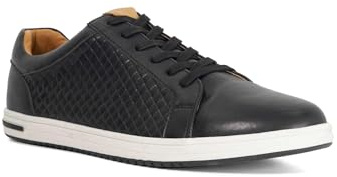 Dune London Mens TEZZY Weave Wide Fit Lace-Up Weave Trainers Size UK 9 Black