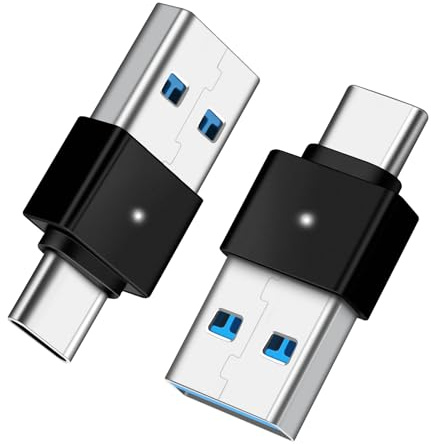 Seminer USB 3.0 Male to USB C Male Adapter (2 Pack), USB A to USB C
