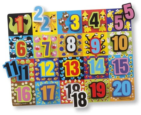 Melissa & Doug Jumbo Numbers Chunky Puzzle | Puzzles | 3+ | Gift for Boy or Girl