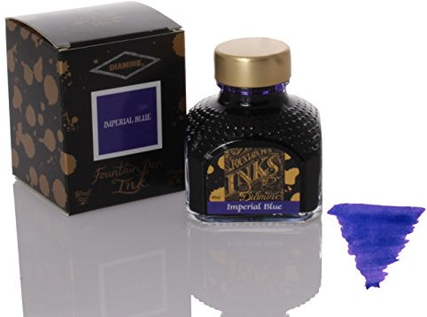 Diamine 80ml Imperial Blue fountain pen ink bottle