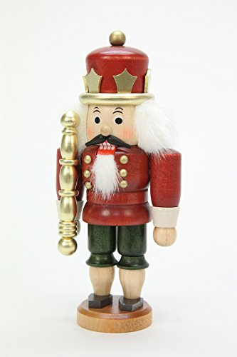 Christian Ulbricht Cascanueces de la Navidad alemán Rey acristalada - 17cm / 7 Pulgadas - Auténticos Cascanueces Erzgebirge alemanes