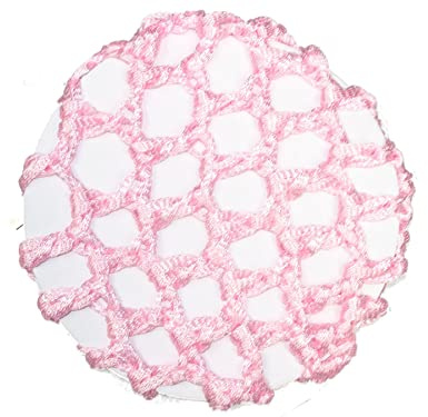 Pink Hair Ribbon Bun Holder Cover Hair Net Elasticated 10cm - Dance Wear Ballet Sports Horse Riding Bridal Accessories for Women Girls by Glitz4Girlz