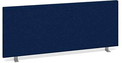 Straight desk mounted screen 1000mm, blue