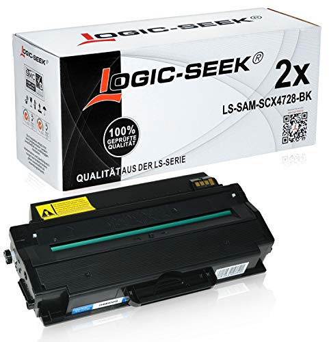 Logic-Seek 2 Toner kompatibel für Samsung MLTD-103 für ML-2950NDR 2951D ML-2955DW FW ND SCX-4726FN SCX-4728FD FW SCX-4729FD FWX - MLT-D103L/ELS - Schwarz je 2.500 Seiten