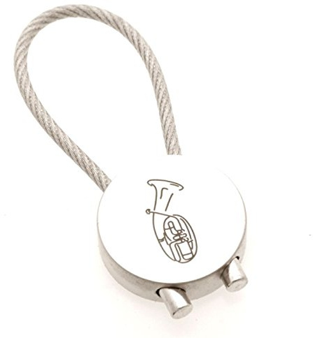 Schlüsselanhänger Tenorhorn aus Metall - Schönes Geschenk für Musiker