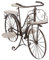 HESPERIDE Vélo Porte Plante décoratif jardinière en Bois chêne et Fer forgé pour Jardin, terrasse, véranda ou intérieur !