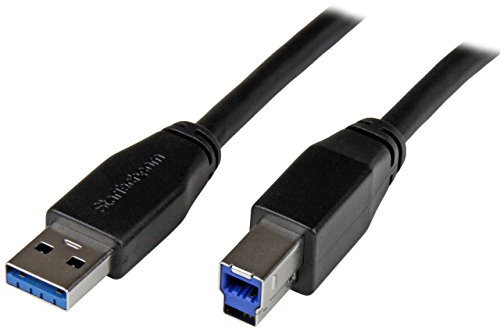 StarTech.com USB3SAB5M - Cable Activo USB 3.0 SuperSpeed de 5 Metros (5 Gbps), Negro