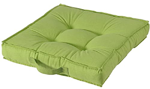 Fabotex Living Bodenkissen mit Griff, grün, 50 x 50 x 10 cm