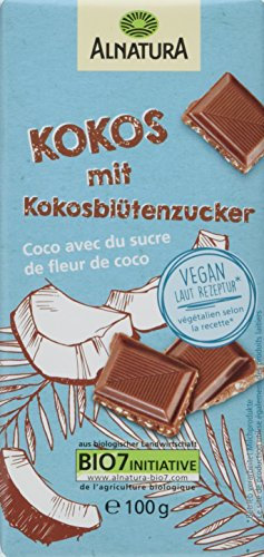 Alnatura Kokos mit Kokosblütenzucker, 10er Pack (10 x 100 g)
