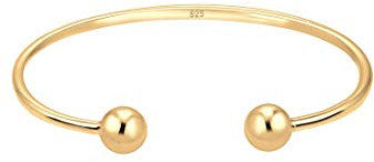 Elli Armband Damen Kugel Ball Geo Bangle in 925 Sterling Silber vergoldet