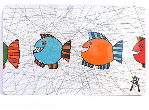 Schneidebrett mit Motiv (Fische)