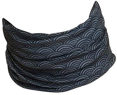 Hilltop Multifunktionstuch, Motorrad Halstuch, Kopftuch, Bandana, Schlauchtuch, Cooles Design in Trendfarben, für Damen und Herren, Farbe/Design:graue Wellen