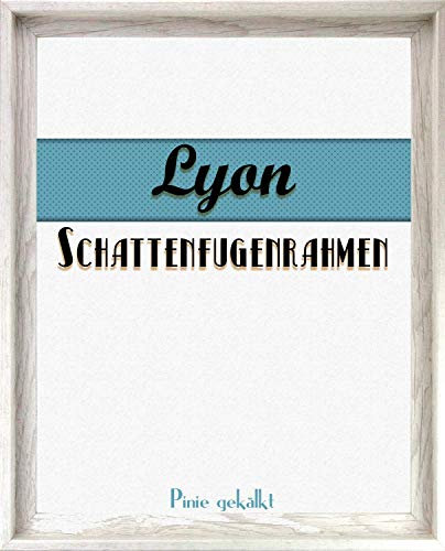 Homedeco-24 Lyon Schattenfugenrahmen 70x140 cm in Pinie Gekälkt Dekor ohne Verglasung ideal für Canvas Leinwand Bilder Farbwahl