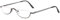 KoKoBin Unisex Lesehilfe Half Moon Halbrandrahmen aus Metall Federscharnier ultradünne Lesebrille(Grau,+2.0)