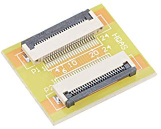 sourcing map Erweiterung Anschluss Adapter 0.5mm Pitch 24 Stifte auf 24 Stifte für FFC FPC Kabelverlängerung ZIF HDD