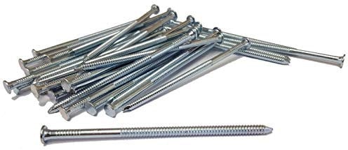 1kg Galvanised Annular Ring Shank Nails Nail Steel 4mm Thickness Various Sizes (4.0 x 40mm)