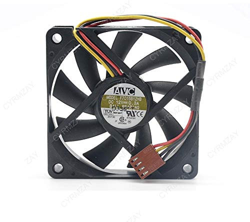 CYRMZAY Fan Compatible For AVC F7015B12HB DC 12V 0.30A CPU server fan 7015 70x70x15mm 7cm axial blower