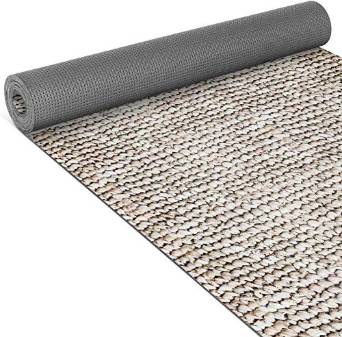 ANRO Küchenläufer Teppich Läufer gewebt Muster Geflecht Beige Creme 65x350cm Viele Größen/Muster