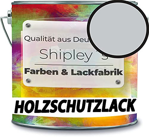 Holzschutzlack Holzlack Holzlasur wetterbeständiger Langzeitschutz Wetterschutzfarbe Holzschutzfarbe RAL 7035 Lichtgrau // Shipley's Farben & Lackfabrik
