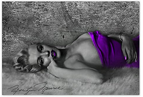 Wandsticker / Wandsticker, Motiv Marilyn Monroe, 155 x 105 cm, Violett Nr. H3375M_NS1DB