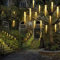 SUAVER Solar Lichterkette Aussen, Wasserdichte Solar LED Eiszapfen Vorhang Lichter 30 LED Solar Weihnachtsbeleuchtung mit 8 Beleuchtungsmodi Deko für Balkon,Garten,Hochzeit (Warmweiß)