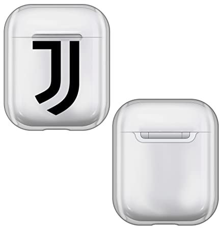 Head Case Designs Offizielle Juventus Football Club Voll Logo Durchsichtig Harte Kristall Handyhülle Hülle Huelle kompatibel mit Apple AirPods 1 1st Gen / 2 2nd Gen Charging Case
