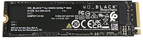 Western Digital WD Black 512GB Gaming SSD for OMEN L97020-001 M.2 2280 PCIe Gen3 x4 NVMe SDBPNTY-512G Solid State Drive for Dell HP Omen Victus Lenovo Laptop Desktop Ultrabook