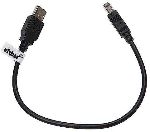 vhbw Câble USB A vers USB B pour imprimante, scanner - 0,3 m noir