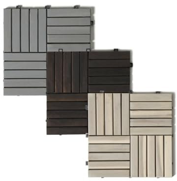 iWerk® – Musterpaket Akazie | Holzfliese Akazie 30 x 30 cm Bodenfliese | Echtholzfliesen mit Klick-System | Holzfliesen zum Ausprobieren für Zuhause