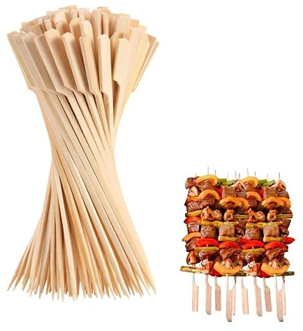 LEMONSTONE 100 Stück Holzspieße, Spieße Fingerfood, 15cm Fingerfood Spieße, Spiesse für Snacks, Holzspieße Fingerfood, Schaschlikspieße Holz, Obstspieße für Häppchen, Kanapee, Fingerfood, Cocktail