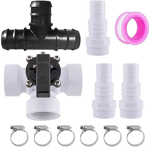 OLCANA Bypass-Kit für Poolheizung | Schnellanschluss-Regulierungsset | Schlauchanschluss zur Befestigung mehrerer Einheiten, Ersatzteil für 1,3/1,5-Zoll-Schläuche, Poolzubehör