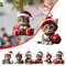 6PC Katzen Anhänger Christbaumanhänger Katzendeko Weihnachten Katze Ornament Weihnachtsschmuck Acryl Figur Hängende Dekoration Weihnachtsbaum Ornament Christbaumschmuck Deko Weihnachts (Red, One Size)