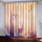 Vorhänge Blickdicht 3D Abstrakte Lila Hirsche Gardinen Verdunkelungsvorhänge 200x214 Cm Verdunklungsvorhänge Ösen, Drucken Curtains Für Schlafzimmer Wohnzimmer Deko, Verdunklungsgardine 2Er Set