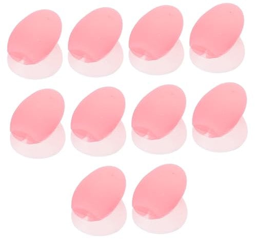 Didiseaon 10pcs Lipbrush Cover Silicone Makeup Brush Sleeve for Lip Mask Brushes Travel-friendly Dustproof Case Pink and Translucent Red