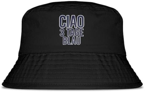 Prozente Momente Ciao 3 Tage Blau Fischerhut | Anglerhut | Sonnenhut | Sommer | Party | Lustige Sprüche | OneSize | Malle | Urlaub | Schwarz