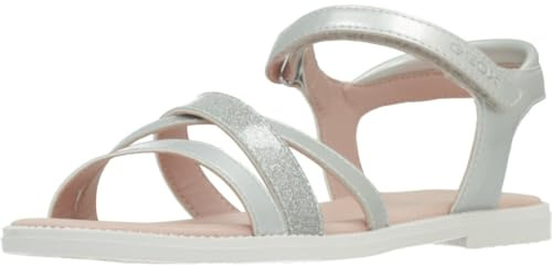 Geox J Sandal Karly Girl, Silver, 3.5 UK
